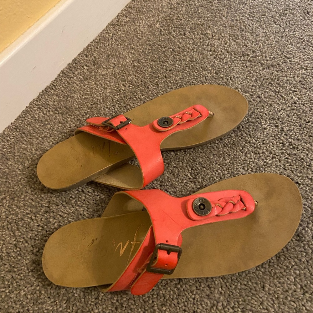 Coral sandals